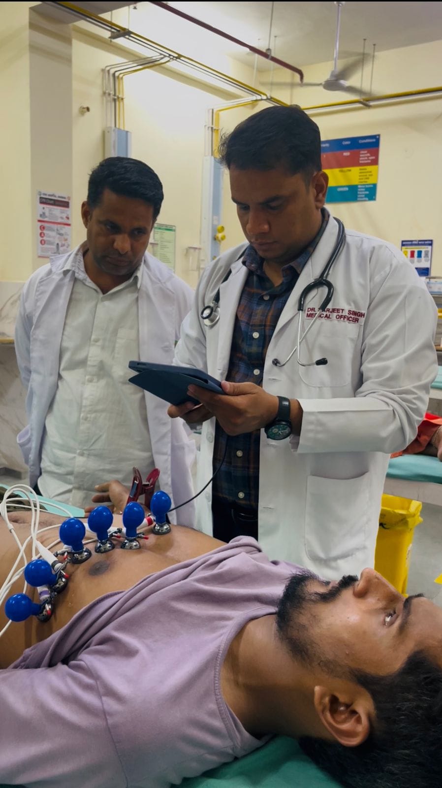 10 to 15 patients are availing the tele-ECG service daily.