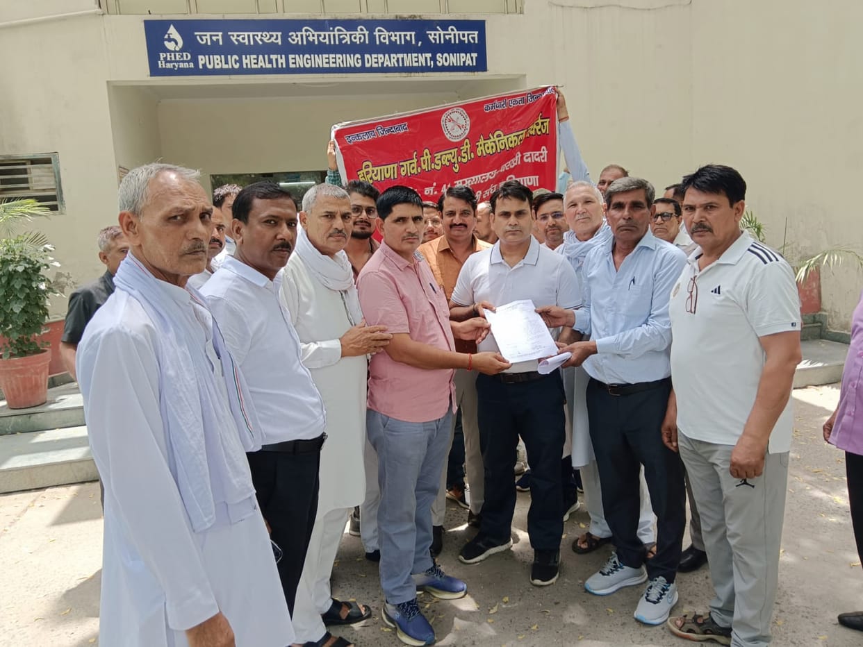 Protest held outside the Public Health Department office regarding demands