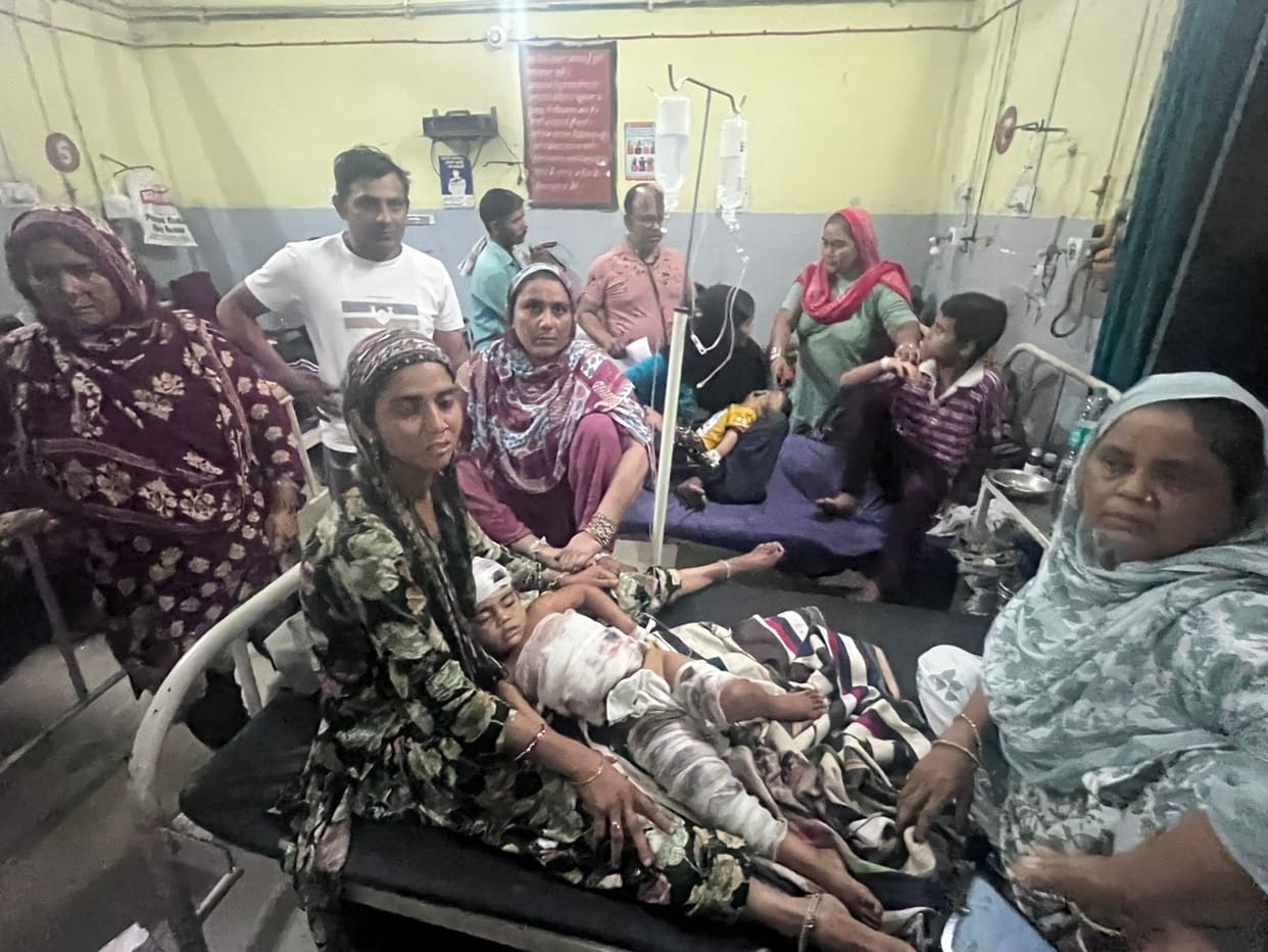 Girl admitted to district hospital attacked by dogs; critically injured.