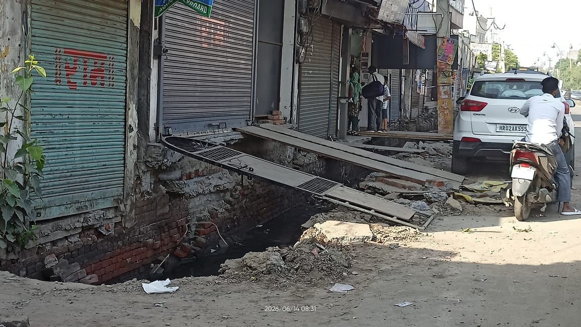 Business came to a halt when the drain slab broke