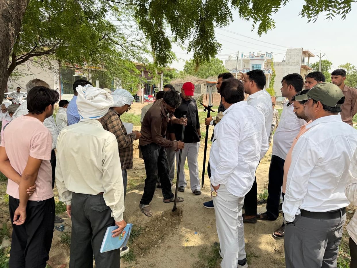 Land survey by the Irrigation Department begins