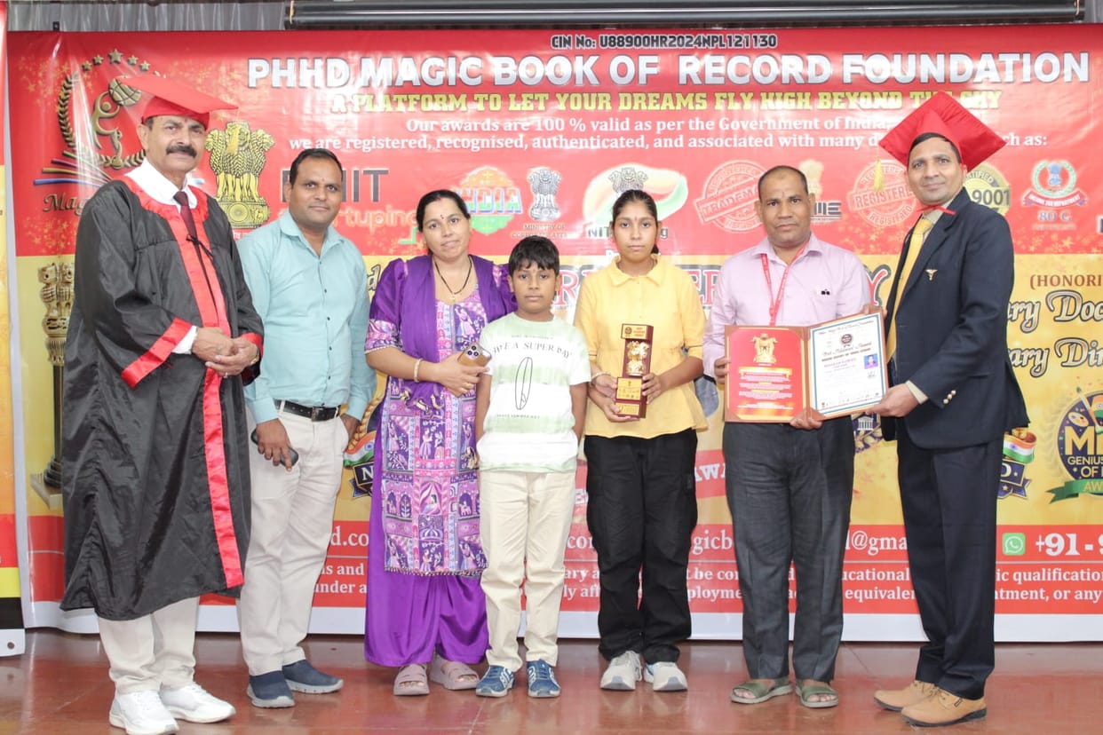 Mahesh Achieves National Record Honor in Mirror Writing