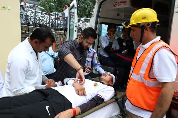 Mock Drill: 7.4 magnitude earthquake in Dharamshala; mega-exercise lasted three hours.