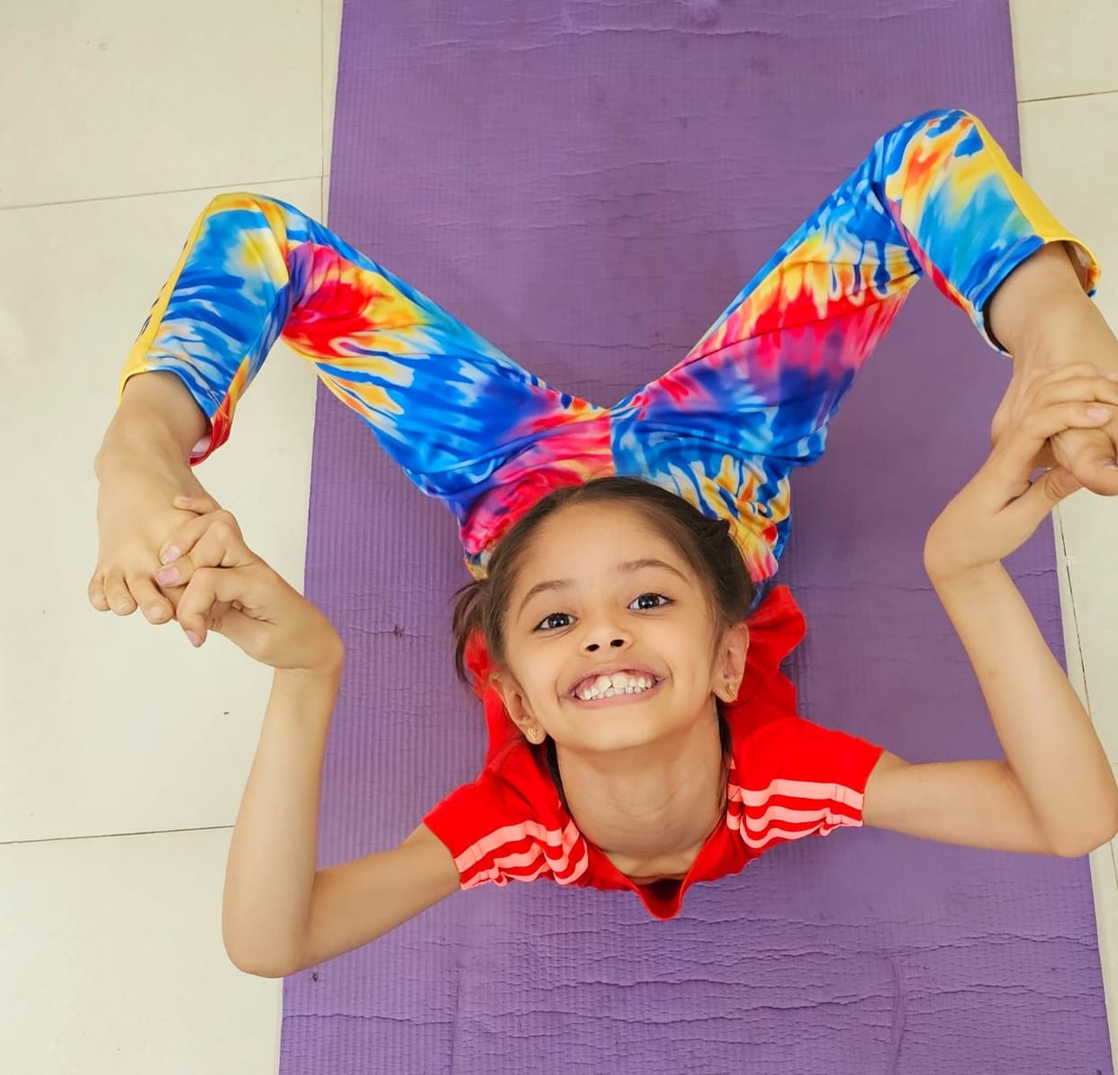 Six-year-old Anviti becomes a yoga icon.
