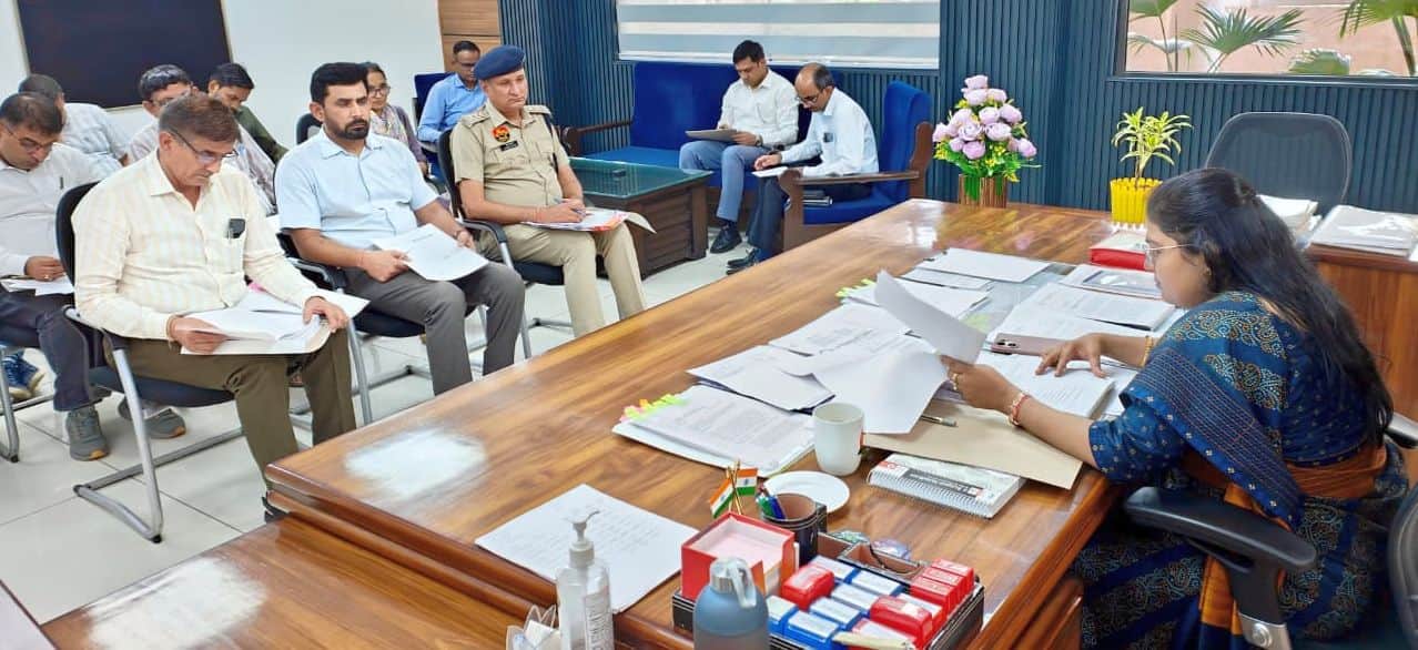 फोटो 15जेएनडी27-लघु सचिवालय में दयालु-II योजना के तहत समीक्षा बैठक करती डीसी डॉ. वैशाली शर्मा। 
