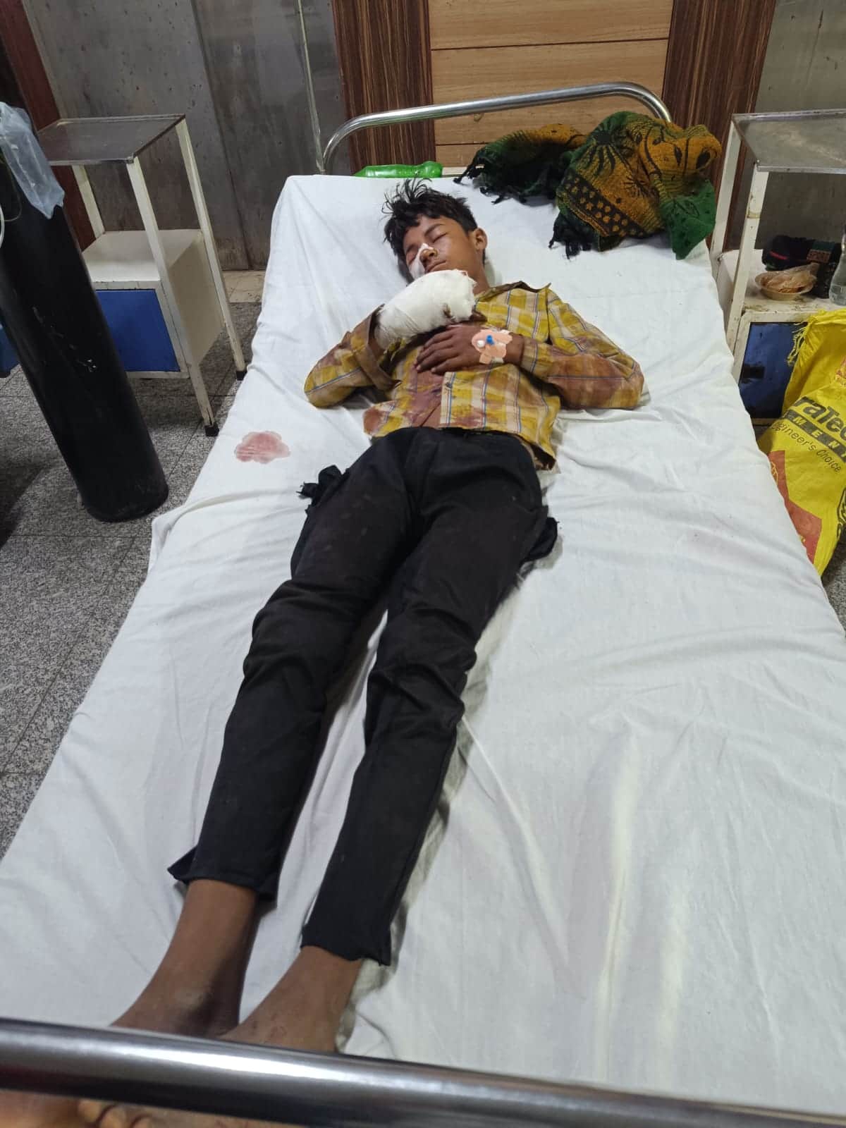 Cracker bomb found in field; teenager injured in explosion.