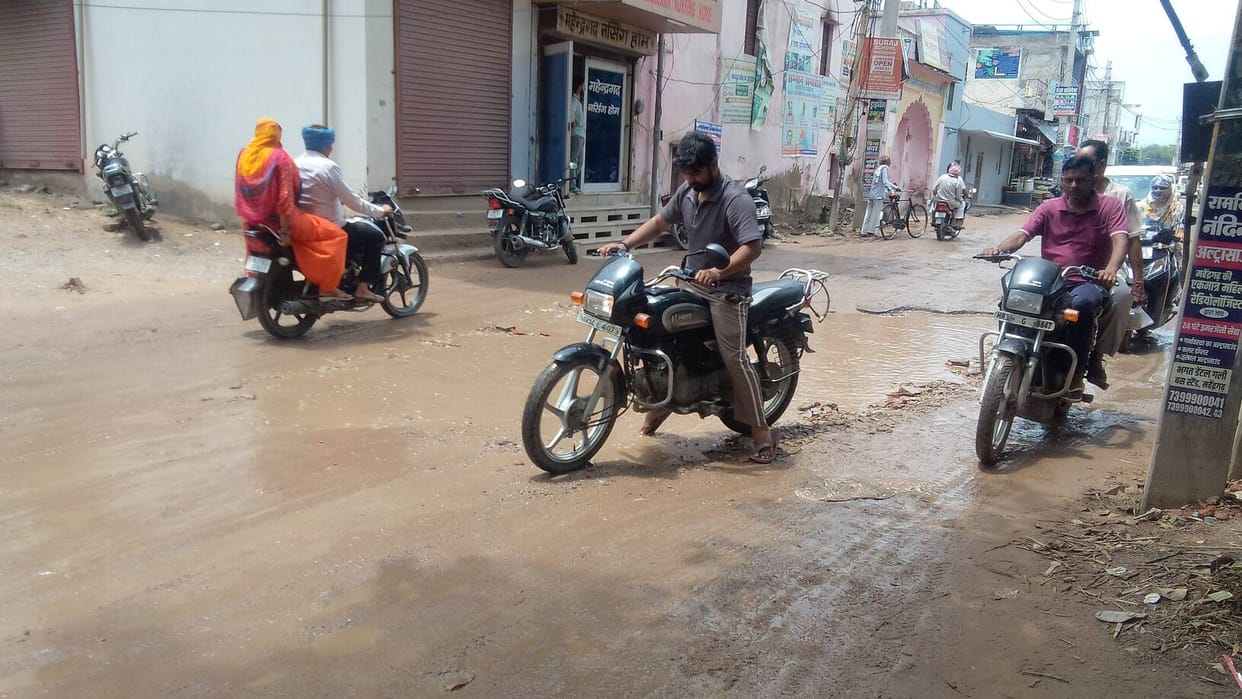 Residents troubled by dilapidated roads and waterlogging; instead of addressing the issue, the municipal council is busy removing encroachments.