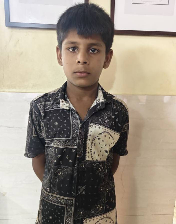 A child from the district was found wandering in Andheri West, Mumbai.