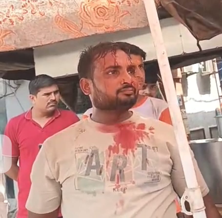 A female doctor smashed a shopkeeper's head with a brick.