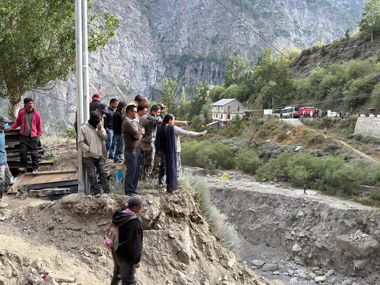 The MLA inspected the work on the Jahalma Bridge.