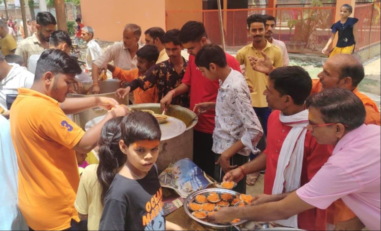 Devotees thronged Bajrangbali's shrine