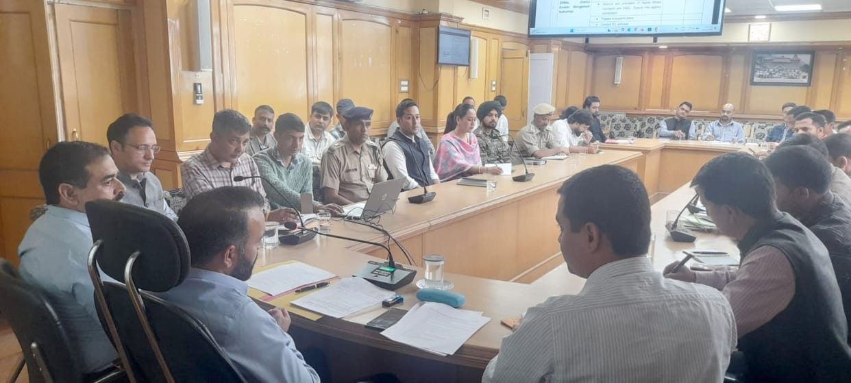 Deputy Commissioner issues directives at a meeting regarding monsoon preparations in Reckong Peo