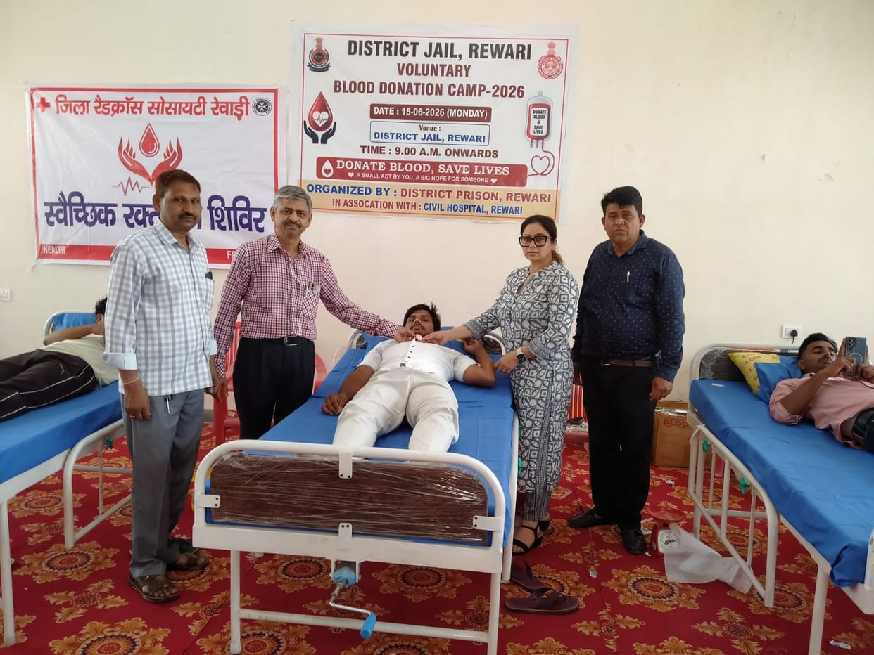 42 people donated blood at the district jail.