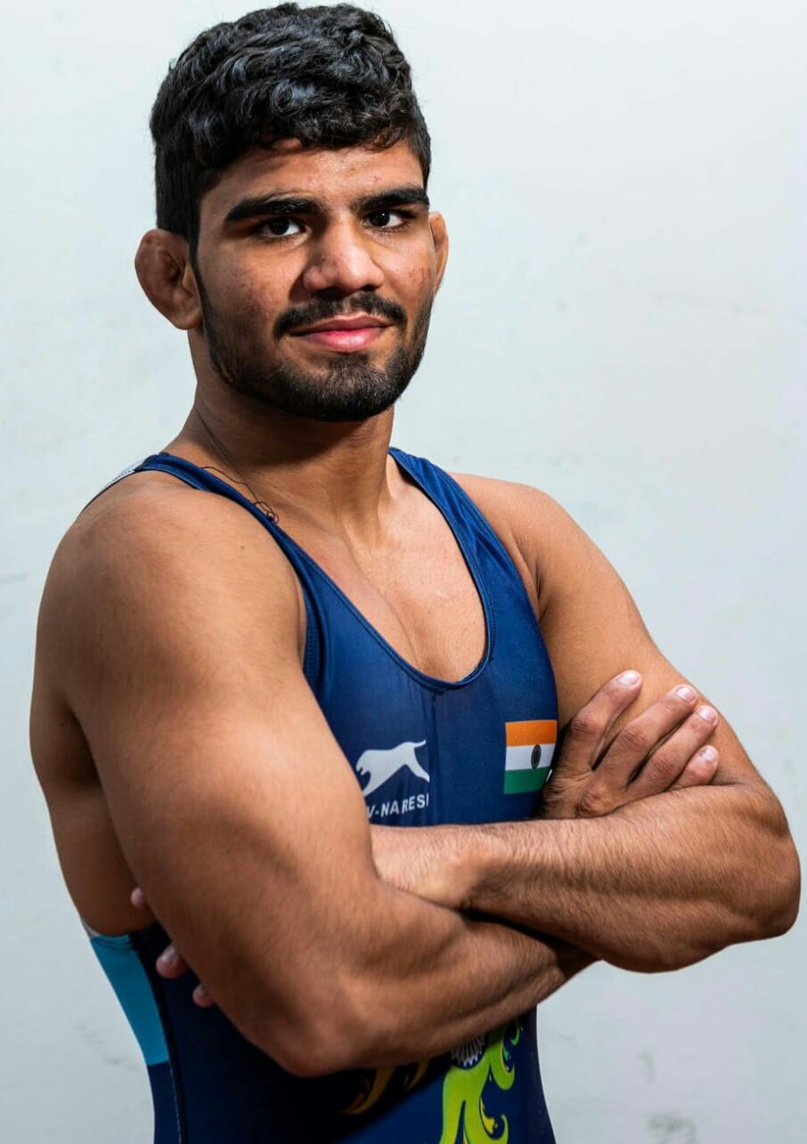Sagar won the gold medal by defeating the Russian wrestler 3-2.