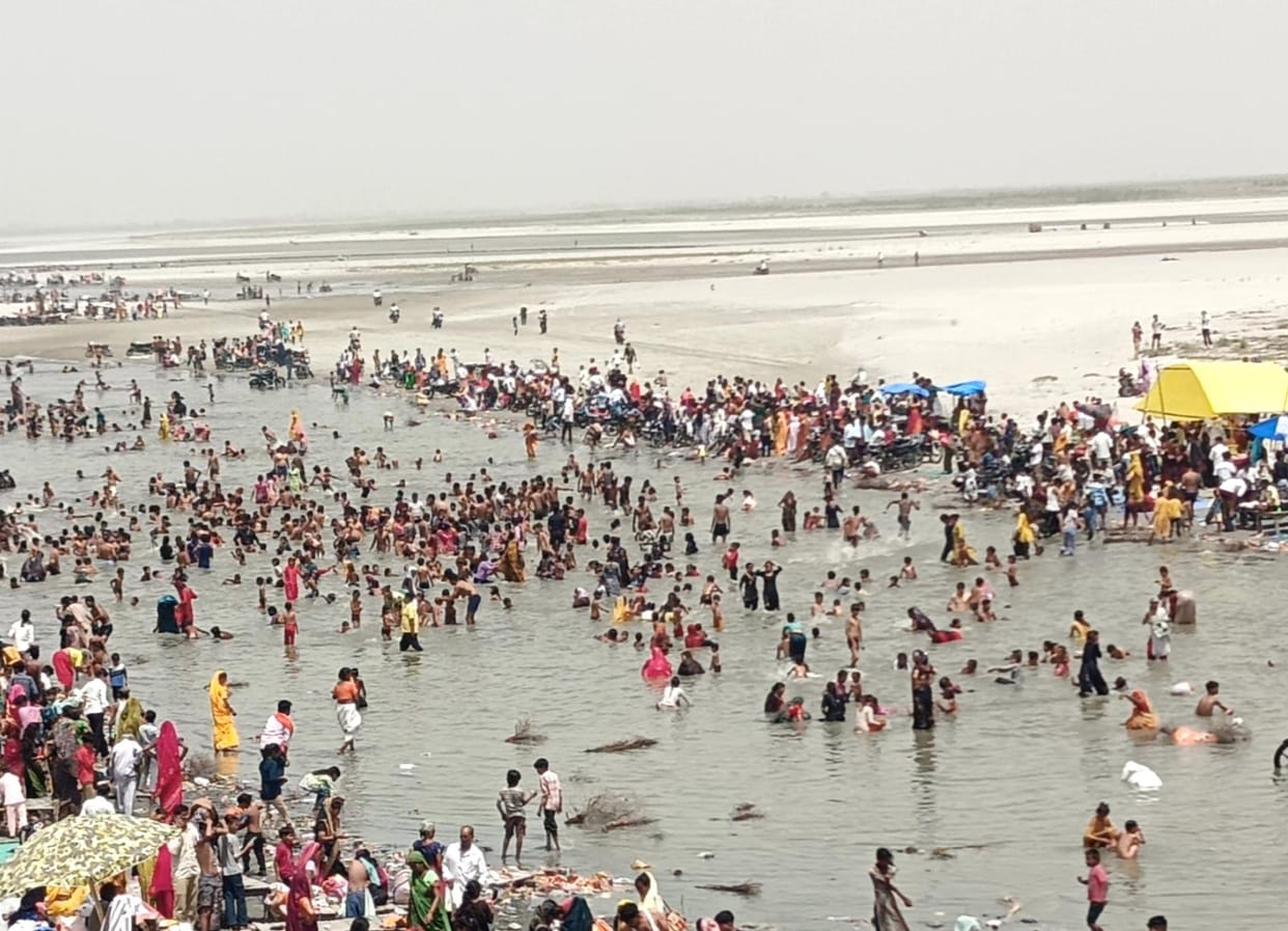A massive surge of faith at Sankara Ganga Ghat.