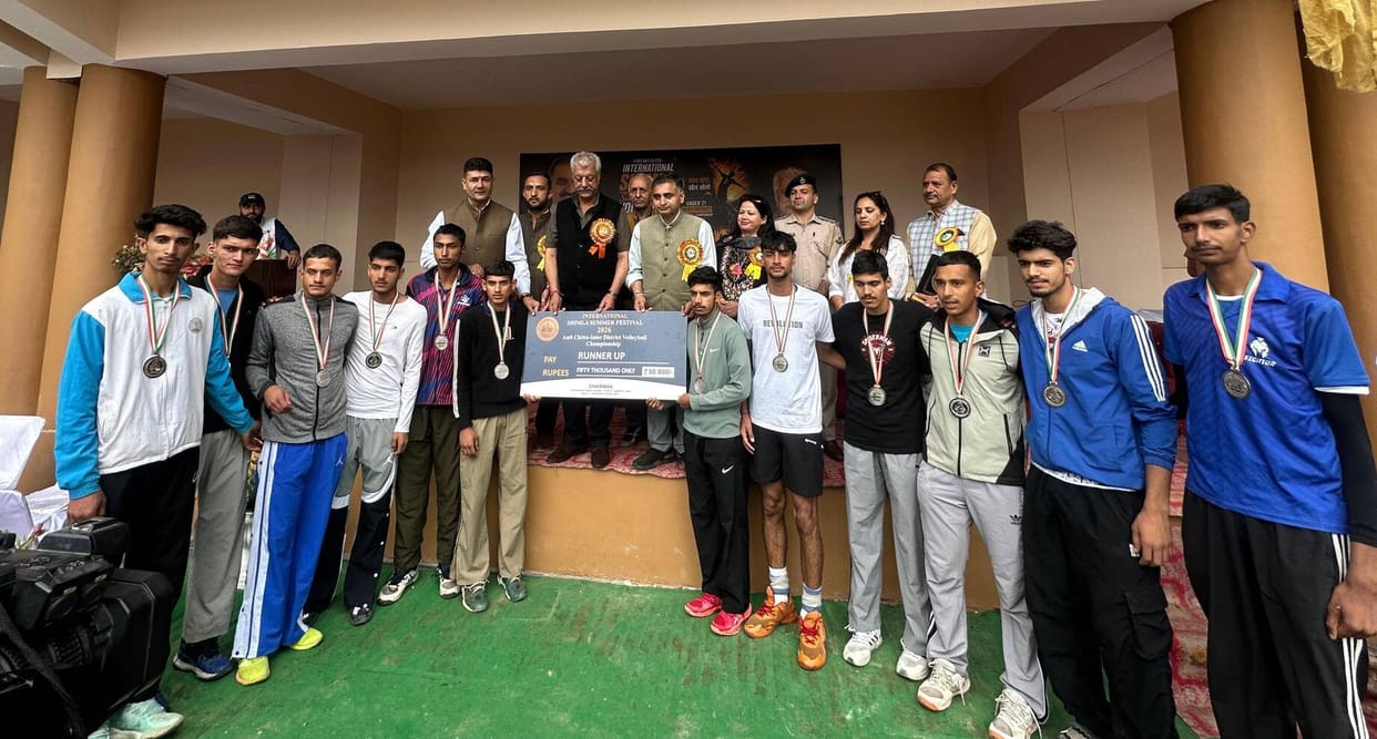 Summer Festival: Mandi team finishes as runner-up in volleyball match.