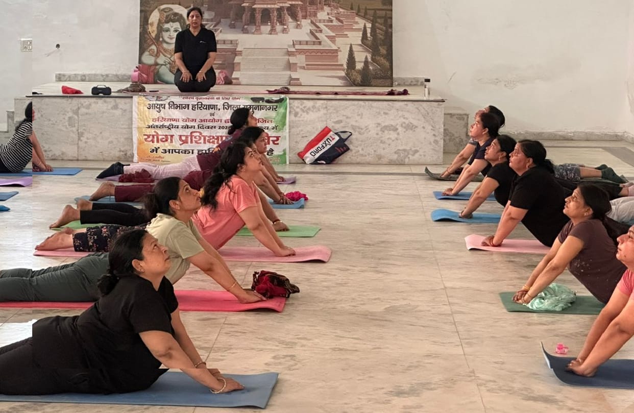 Practiced yoga at the camp