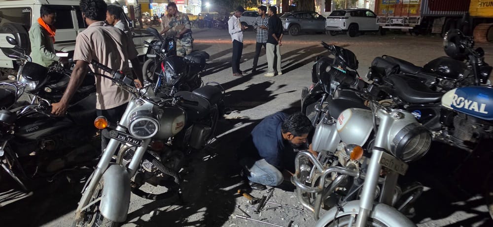 Checks initiated for vehicles without number plates triple riding, and lack of licenses