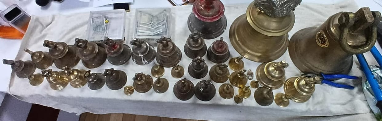 Two accused arrested for temple thefts; 39 hours and cash recovered.