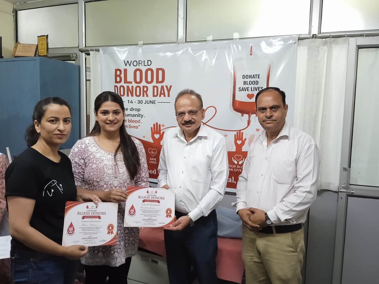 Blood donation camp begins at Solan Hospital; over 20 units of blood collected on the first day.