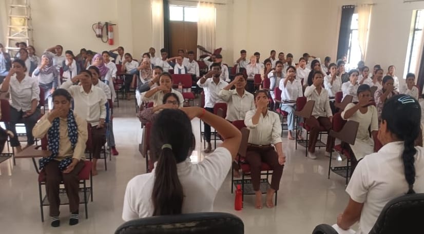 Demonstrated the benefits of yoga practice to the trainers.