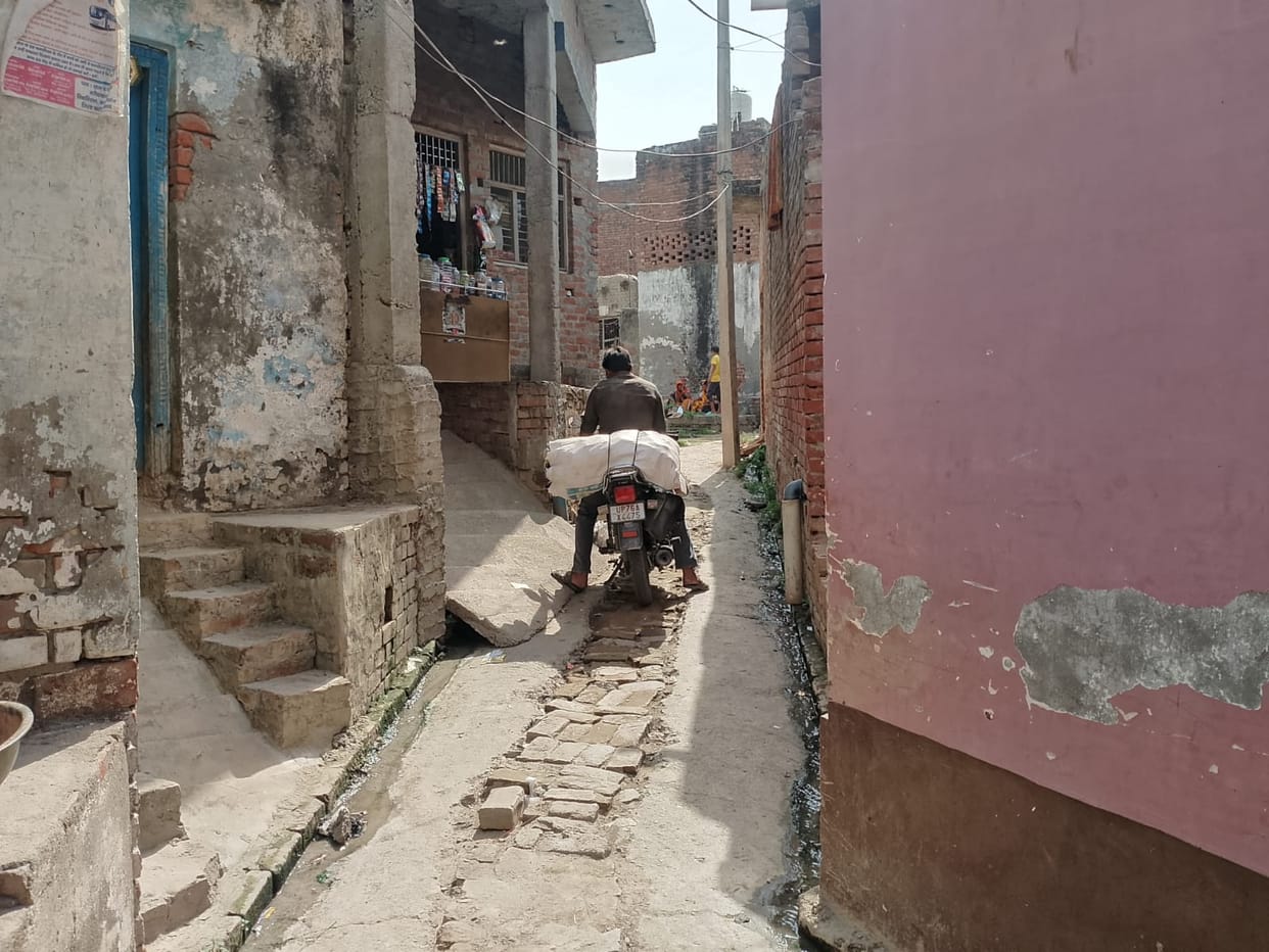 Streets dug up but left unfilled; villagers to grapple with mud during the rains.