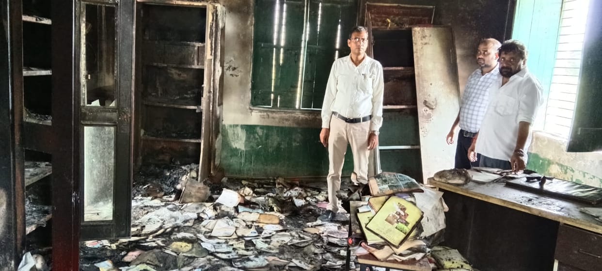 Records of a 55-year-old school reduced to ashes in a fire.