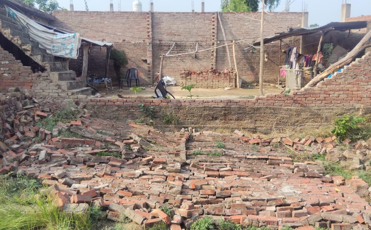 Storm compounds woes: wall collapses, power supply to 100 homes disrupted