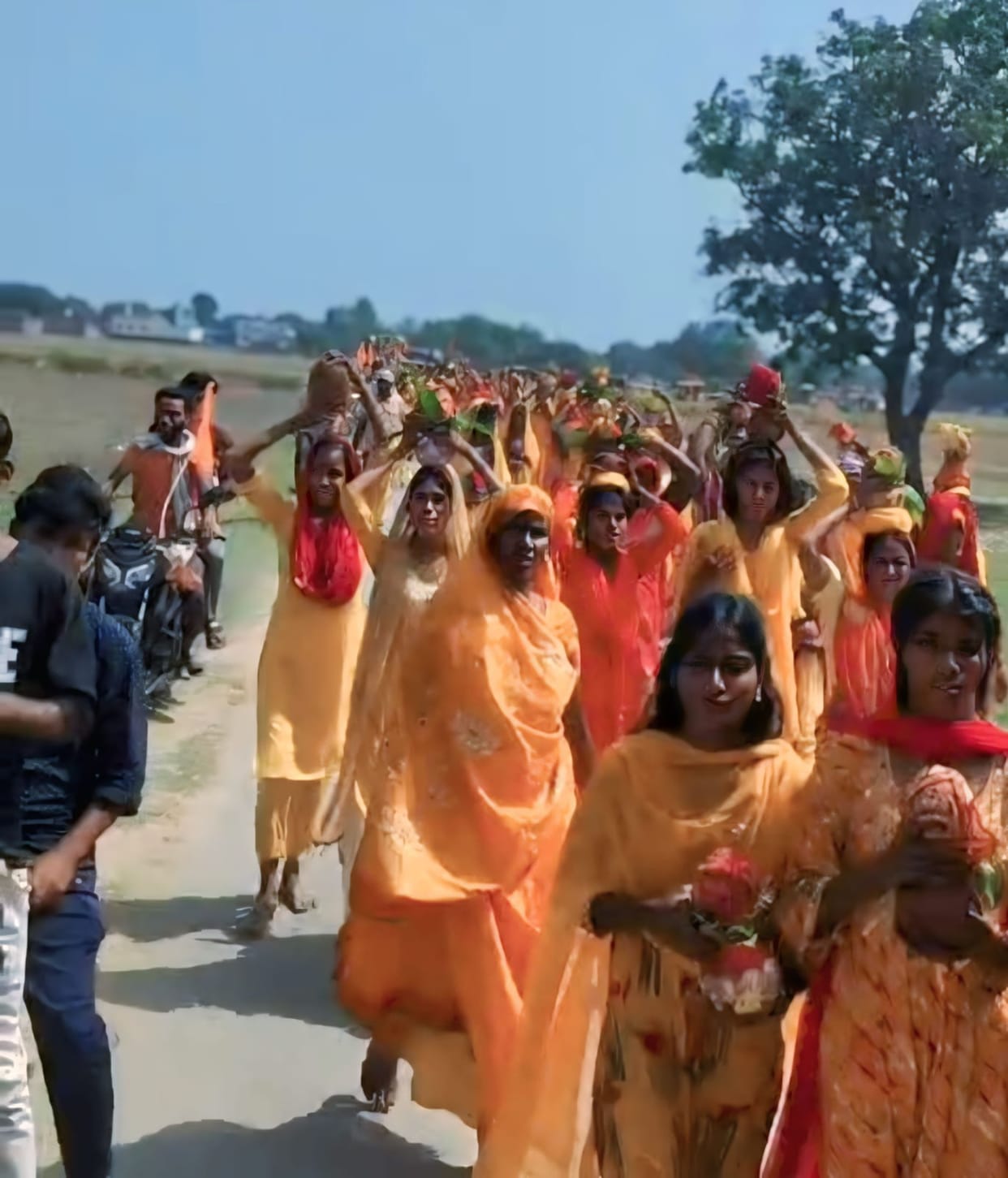 Commencement of Shri Ram Katha; devotees take out a Kalash Yatra.