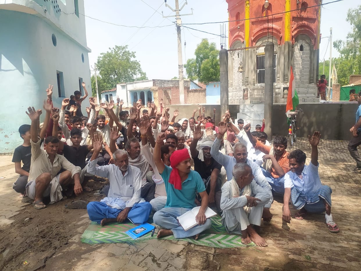 Hunger strike launched over lack of development work in the village.