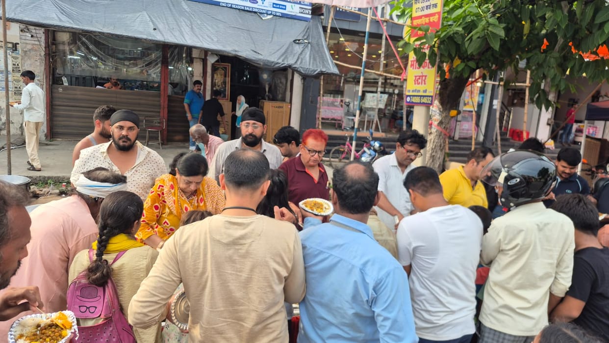 On the 'Bada Mangal' of the Jyeshtha month, *Bhandaras* (community feasts) were organized at various places, and the heroic Hanuman was worshipped with devotion.