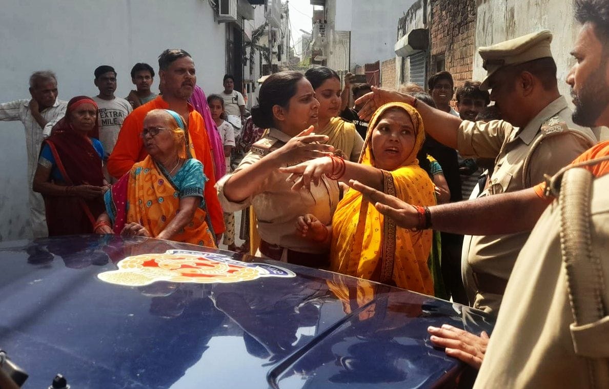Uproar over the removal of the Shivling and Nandi statue.