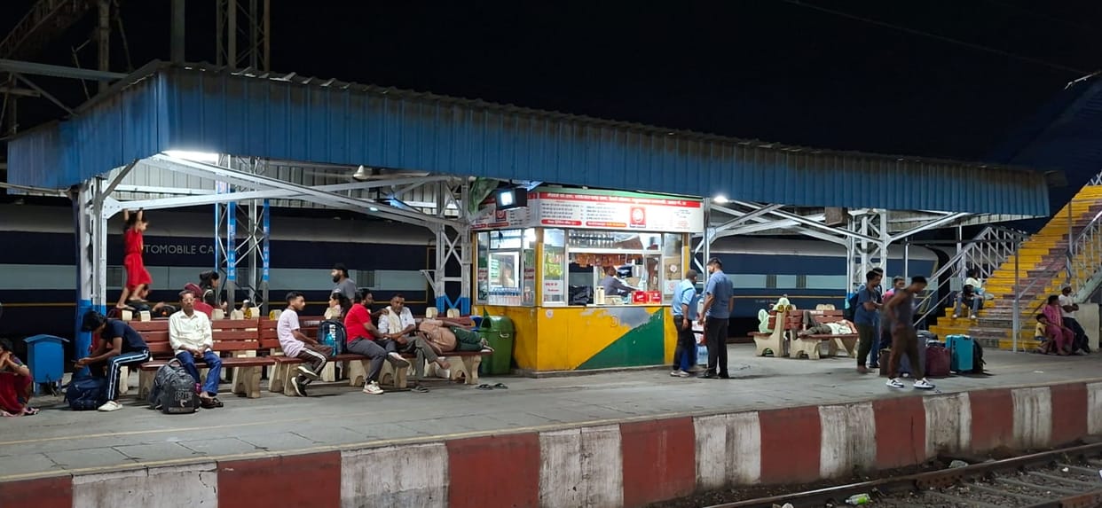 Trains running late; passengers spending the night at the station