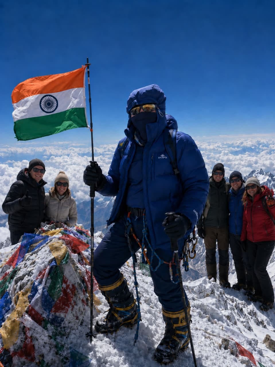 A daughter of Ruddaul hoisted the Tricolour atop Mount Everest, the highest peak of the Himalayas