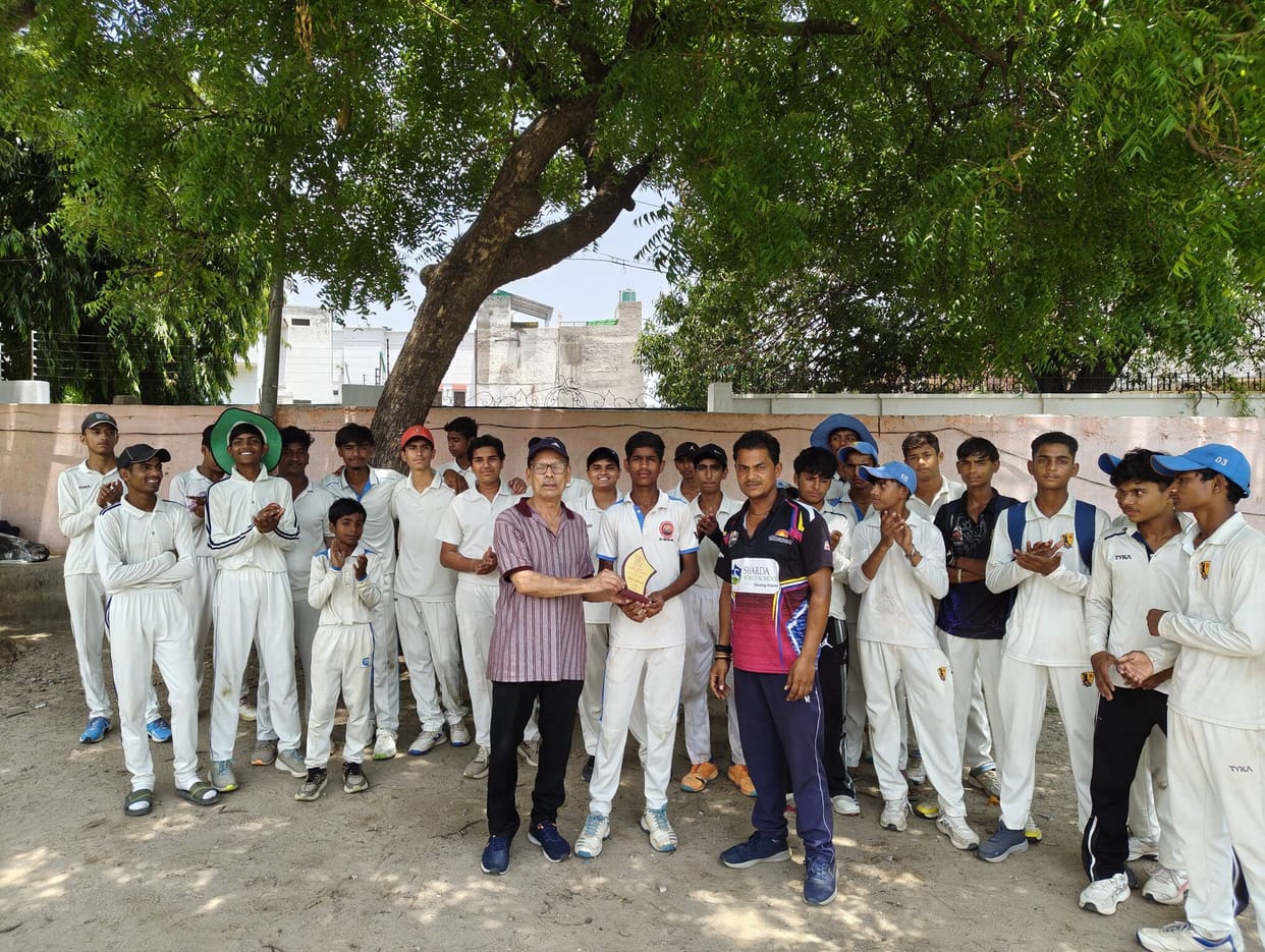 Vividha Cricket Academy wins; Samarth Chauhan emerges as the hero of the match.