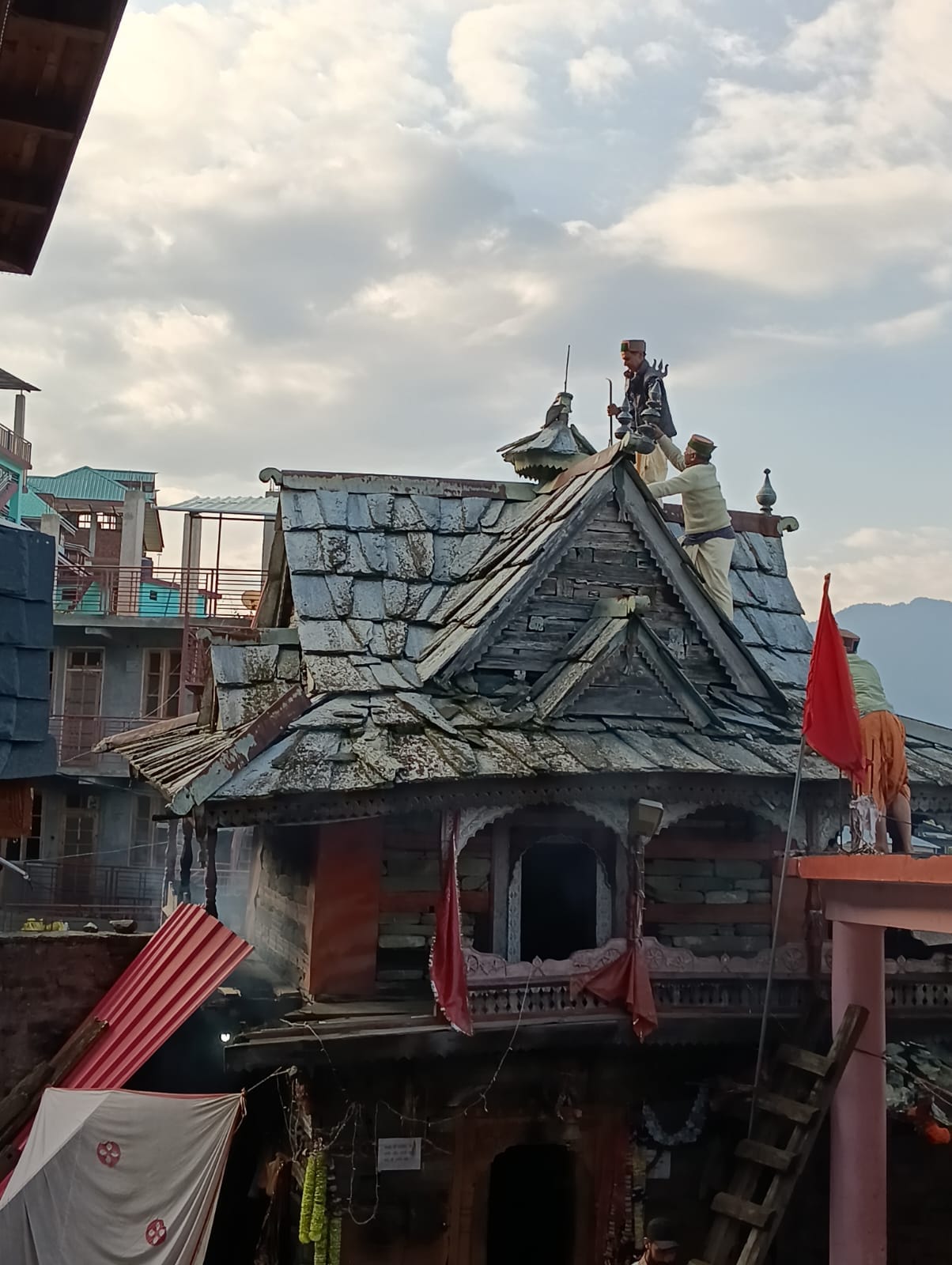 Reconstruction of the Goddess Bhadrakali temple begins with religious rituals