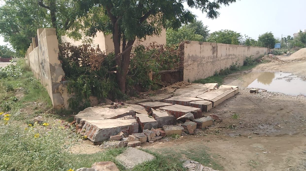 BDPO office wall collapses due to rain