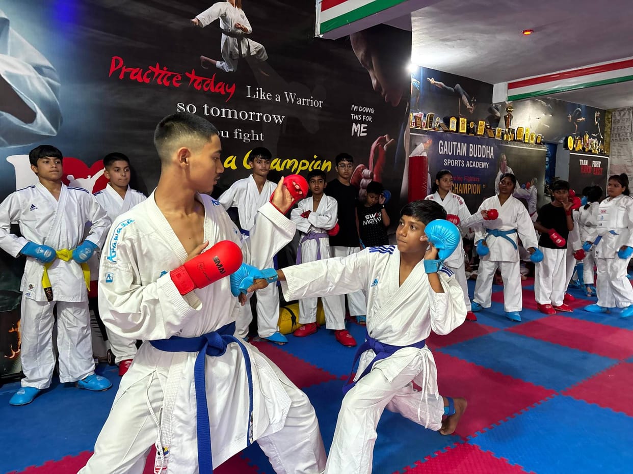 Karate players gear up vigorously for the Mahakumbh.