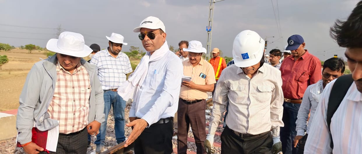 Railway official inspected arrangements upon arrival at Ichauli station.