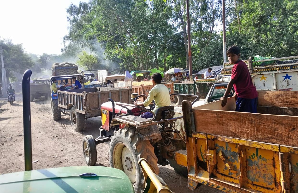 kasganj news mandi jaam