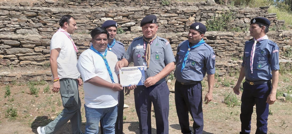 Anoop Dhiman participated in the Scout and Guide training camp.