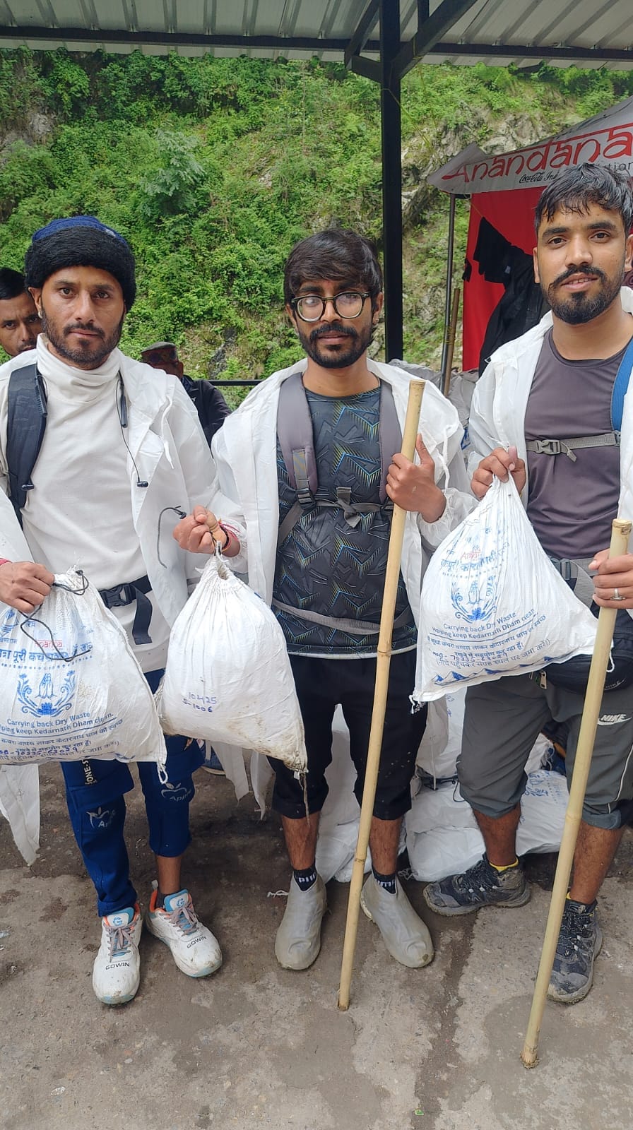 Pilgrims have brought down two tonnes of waste from the shrine so far.