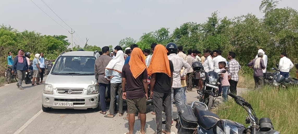A car hit a mother and son who were going to the priest's house