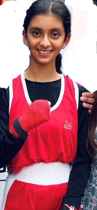 Shriti Sharma from Jury won the gold medal in the state-level boxing championship