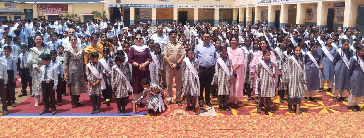 Students conveyed a message to stay away from drugs through a street play.
