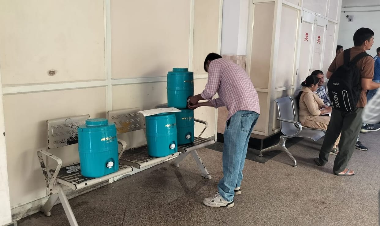 Drinking water system started on the first floor of the Civil Hospital, roster made for cleaning the women's toilet.