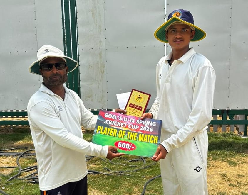 Yashneel scored a brilliant century and Himank Sehgal scored a brilliant half-century.