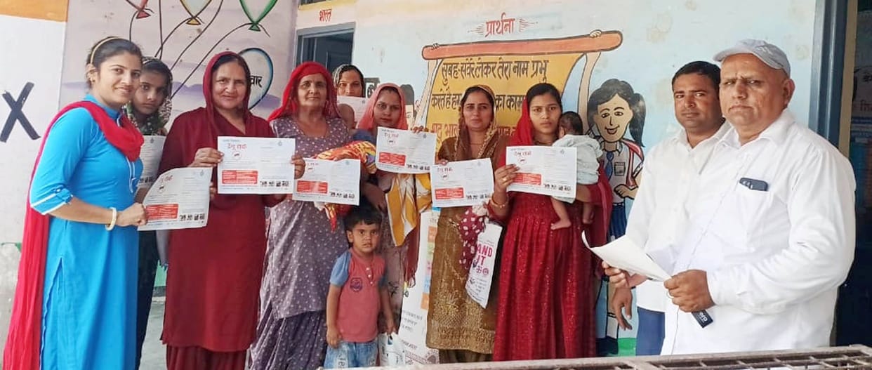 Health workers made villagers aware about malaria.