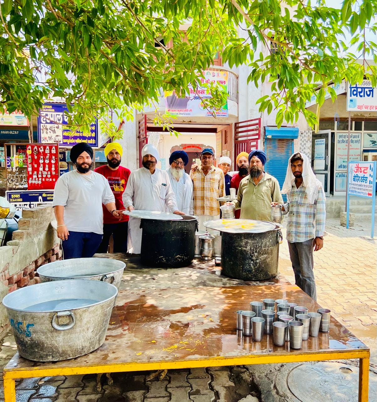 Water stall set up on Guru Arjun Dev's martyrdom day