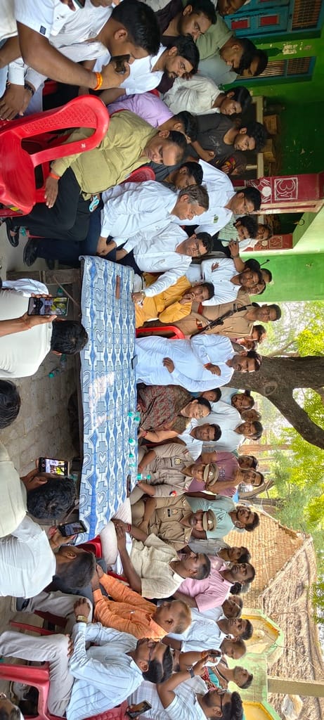 The former MLA met with the Police Commissioner to protest the action. The Police Commissioner directed the police station to hold a public meeting with the villagers.